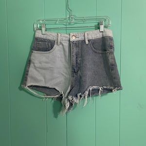 Shein, Size M, Colorblock Jean Shorts